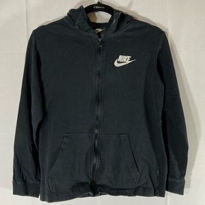Nike Boys Full-Zip Hoodie Sweatshirt, Black, XL